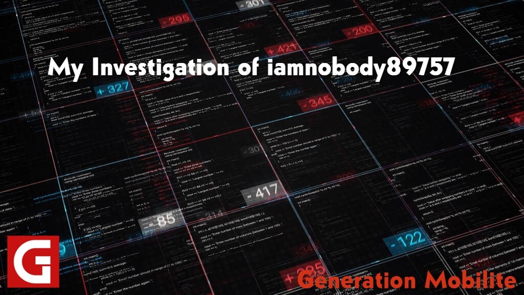 My Investigation of iamnobody89757 