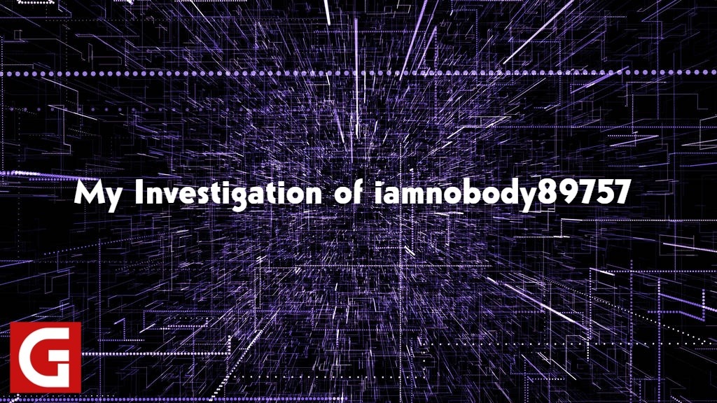 My Investigation of iamnobody89757