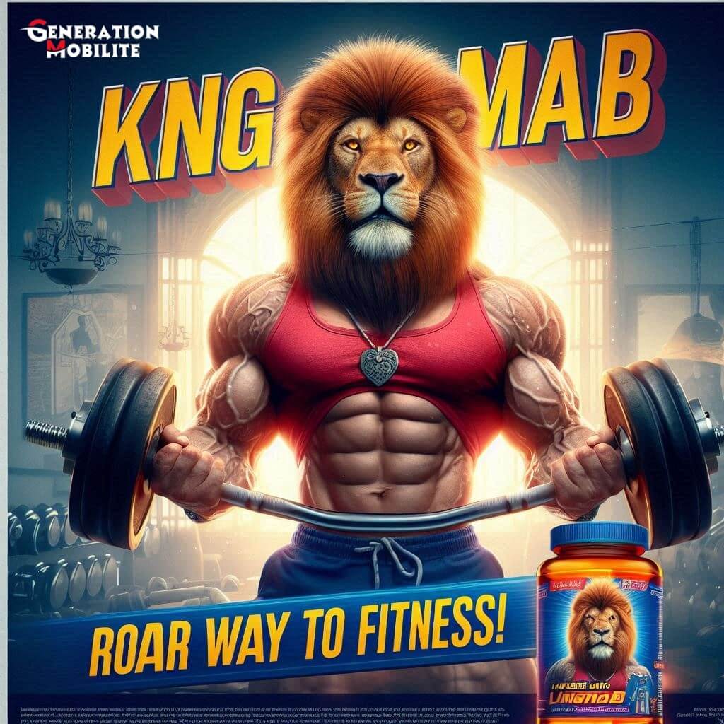 Kingymab a lion is doing fitness and building body